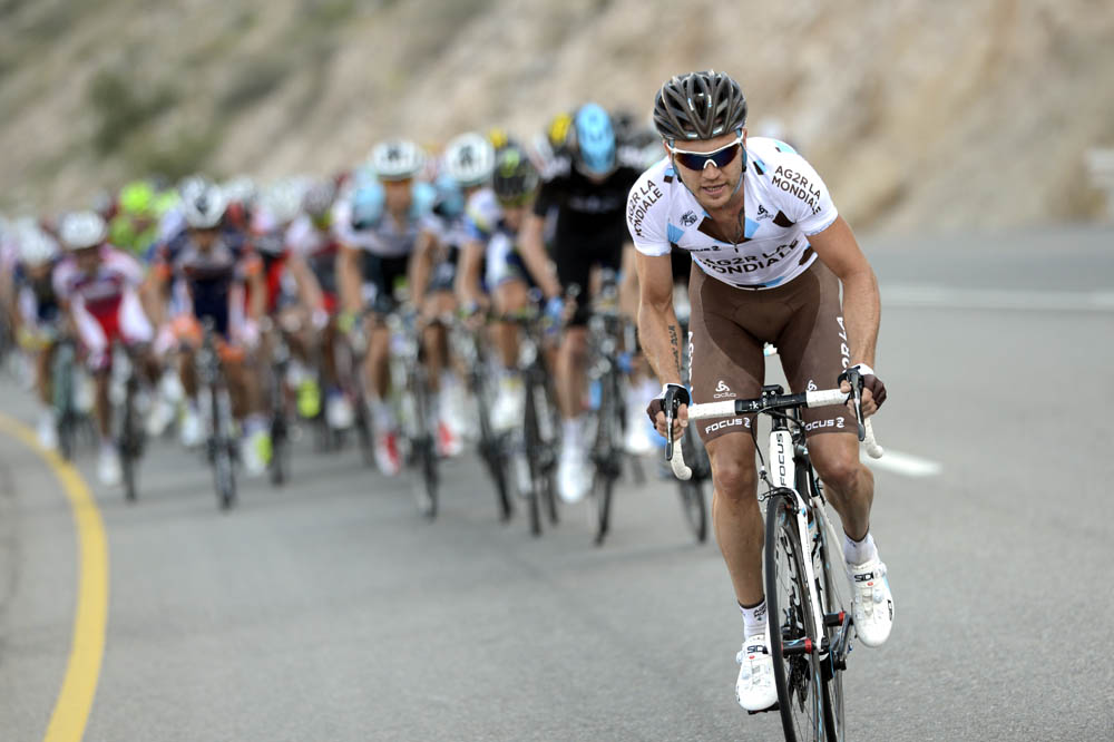Rinaldo Nocentini attacks, Tour of Oman 2013, stage two