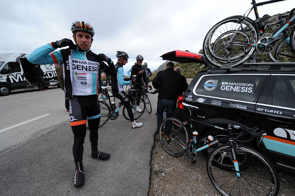 49 Pullar-top-of-Sa-Calobra-madgen13.jpg Jack Pullar at the top of Sa Calobra, Madison-Genesis training in Majorca, 2013