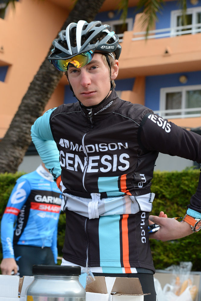 8 Holohan-Stocking-up-madgen13.jpg Liam Holohan takes on provisions, Madison-Genesis training in Majorca, 2013