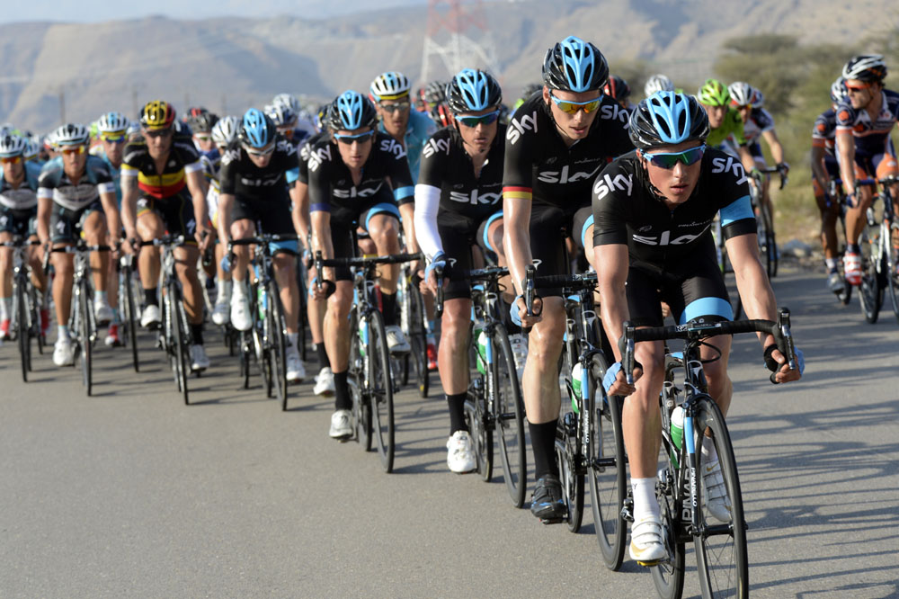 Peter Kennaugh and Sky, Tour of Oman 2013, stage three
