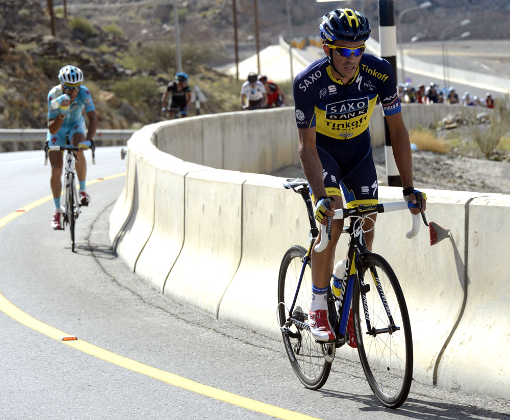 Contador attacks Nibali, Tour of Oman 2013, stage four