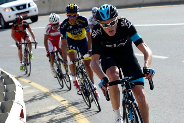 Chris Froome leads, Tour of Oman 2013, stage four Chris Froome leads, Tour of Oman 2013, stage four
