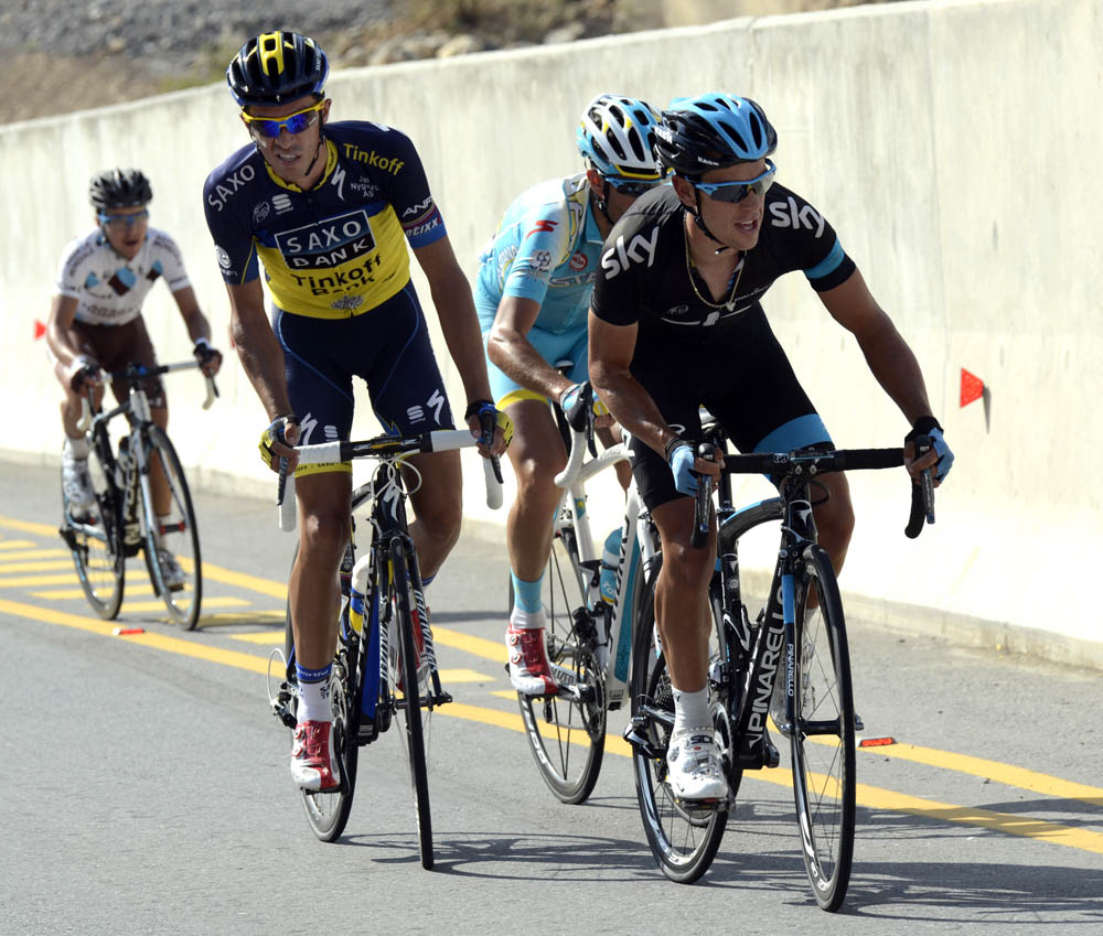 Richie Porte and Alberto Contador, Tour of Oman 2013, stage four