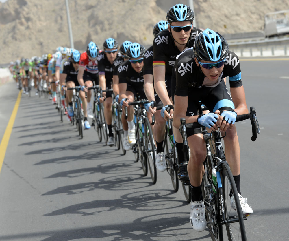 Joe Dombrowski chases, Tour of Oman 2013, stage five