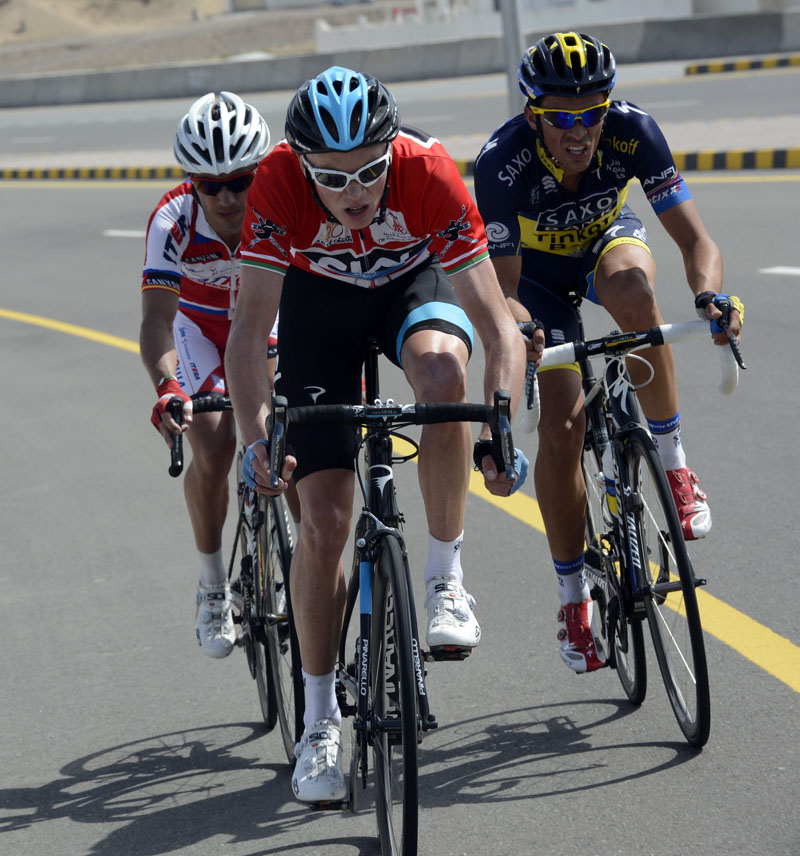 Chris Froome, Alberto Contador and Joaquim Rodriguez, Tour of Oman 2013, stage five