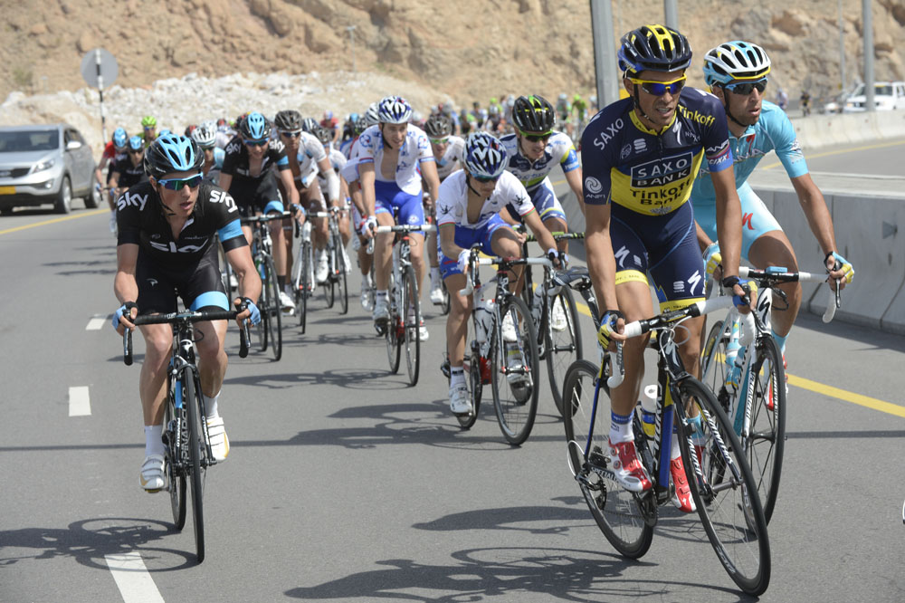 Alberto Contador attacks, Tour of Oman 2013, stage five