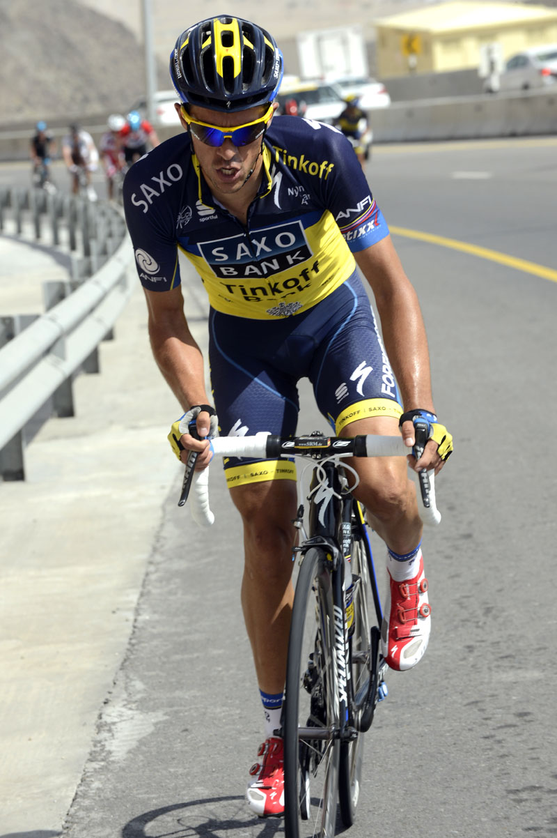 Alberto Contador attacks, Tour of Oman 2013, stage five