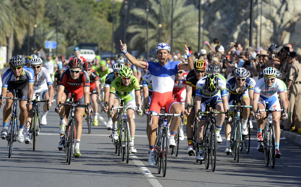 Nacer Bouhanni wins stage, Tour of Oman 2013, stage six