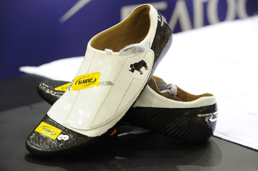 Simon Van Velthooven's shoes, Track World Championships 2013, day one
