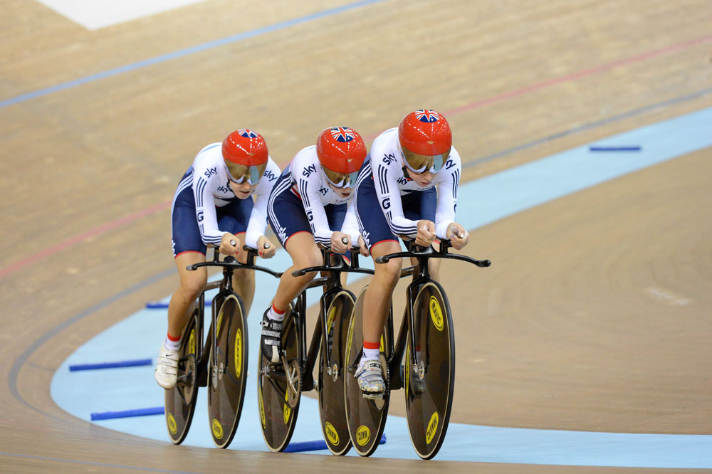 Laura Trott on the front, Track World Championships 2013, day 2 morning