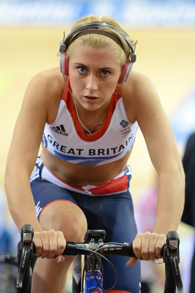 Laura Trott warms up, Track World Championships 2013, day 2 morning