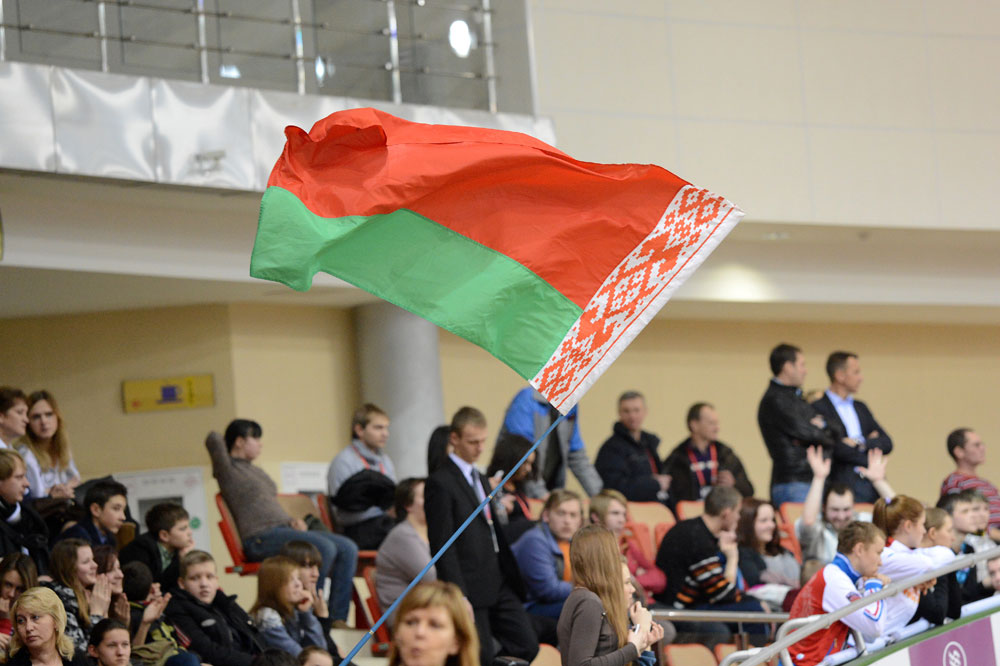 Belarus flag, Track World Championships 2013, day three morning