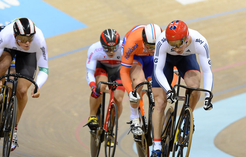 Jason Kenny in keirin, Track World Championships 2013, day three morning