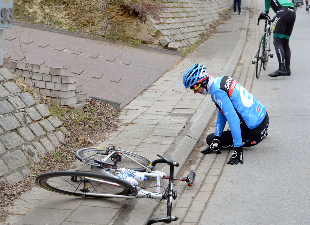 Maaskant falls, Omloop Het Nieuwsblad 2013