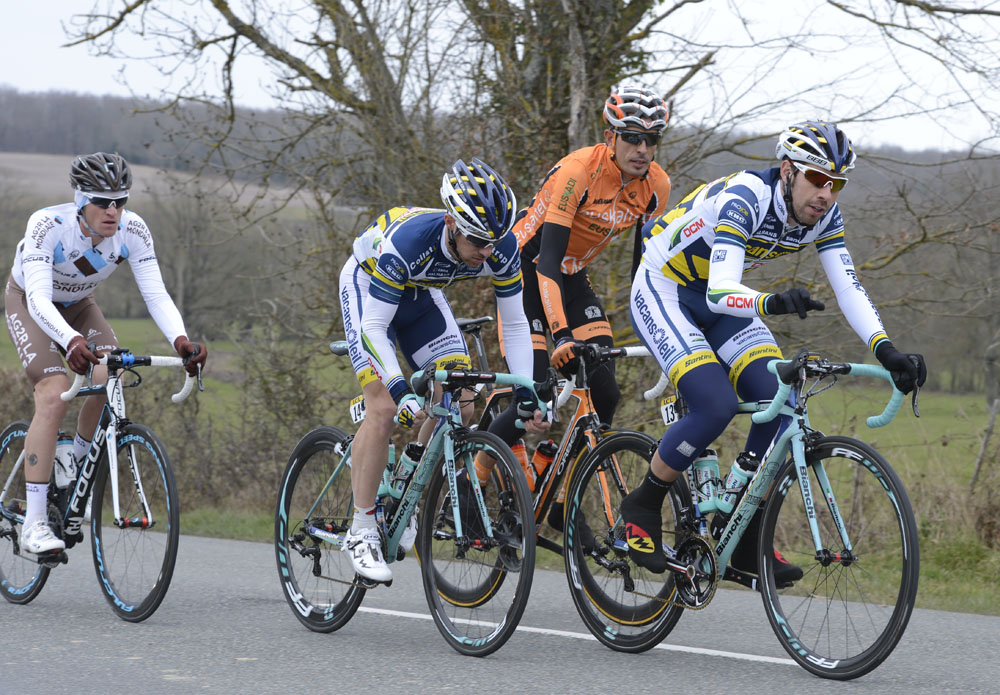 Thomas De Gendt in escape, Paris-Nice 2013, stage two