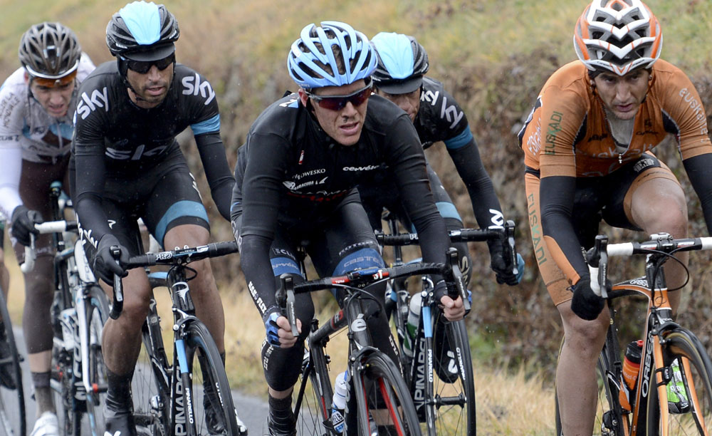 Andrew Talansky in escape, Paris-nice 2013, stage three