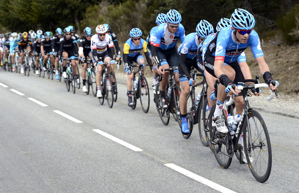 David Millar chases, Paris-Nice 2013, stage four