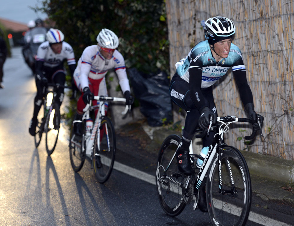 Sylvain Chavanel and Ian Stannard on the Poggio, Milan-San Remo 2013