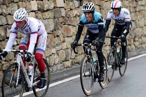 Sylvain Chavanel and Ian Stannard, Milan-San Remo 2013 Sylvain Chavanel and Ian Stannard, Milan-San Remo 2013
