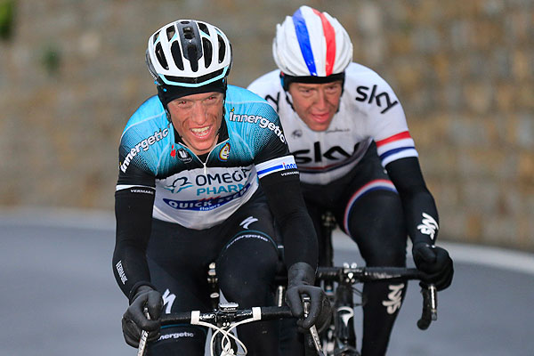 Sylvain Chavanel and Ian Stannard, Milan-San Remo 2013 Sylvain Chavanel and Ian Stannard, Milan-San Remo 2013