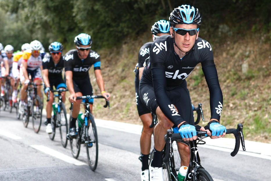 Bradley WIggins leads, Volta a Catalunya 2013, stage one