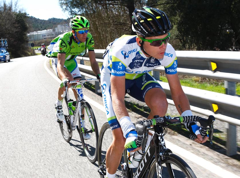 vac13st1-meier-salerno 3.jpg Christian Meier and Cristiano Salerno, Volta a Catalunya 2013, stage one