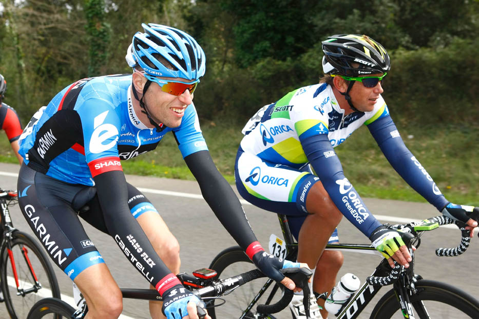 Ryder Hesjedal and Allan Davis, Volta a Catalunya 2013, stage two
