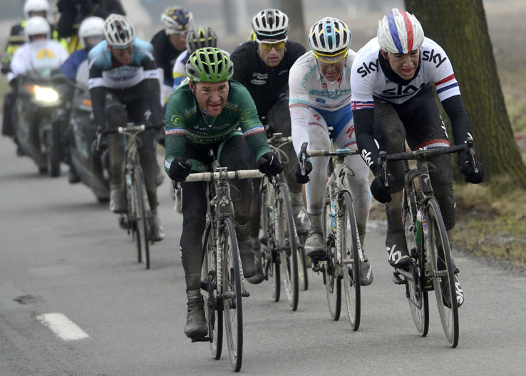 Stannard, Voeckler in escape, Dwars Door Vlaanderen 2013