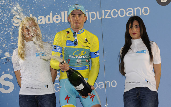 Francesco Gavazzi in lead, Tour of the Basque Country 2013, stage two Francesco Gavazzi in lead, Tour of the Basque Country 2013, stage two