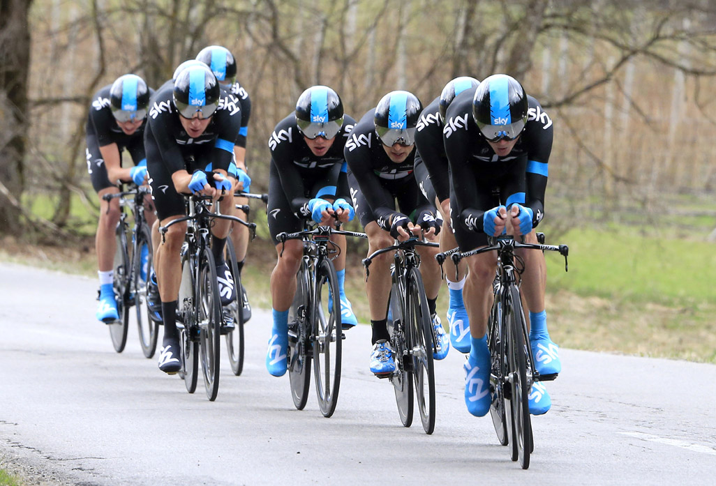 Sky win, Giro del Trentino 2013, stage 1b TTT Sky win, Giro del Trentino 2013, stage 1b TTT