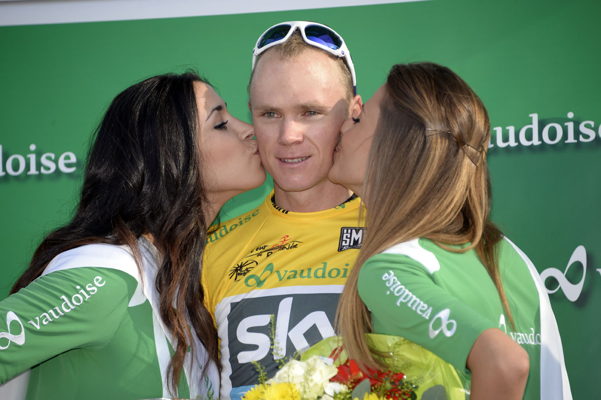 Chris Froome leads, Tour de Romandie 2013, stage two Chris Froome leads, Tour de Romandie 2013, stage two