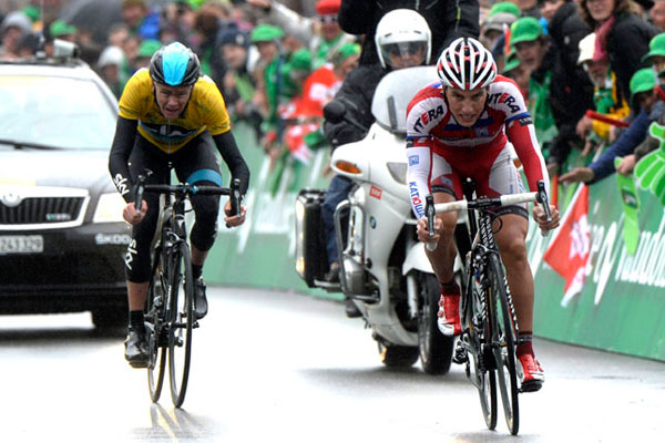 Simon Spilak wins, Tour de Romandie 2013, stage four Simon Spilak wins, Tour de Romandie 2013, stage four