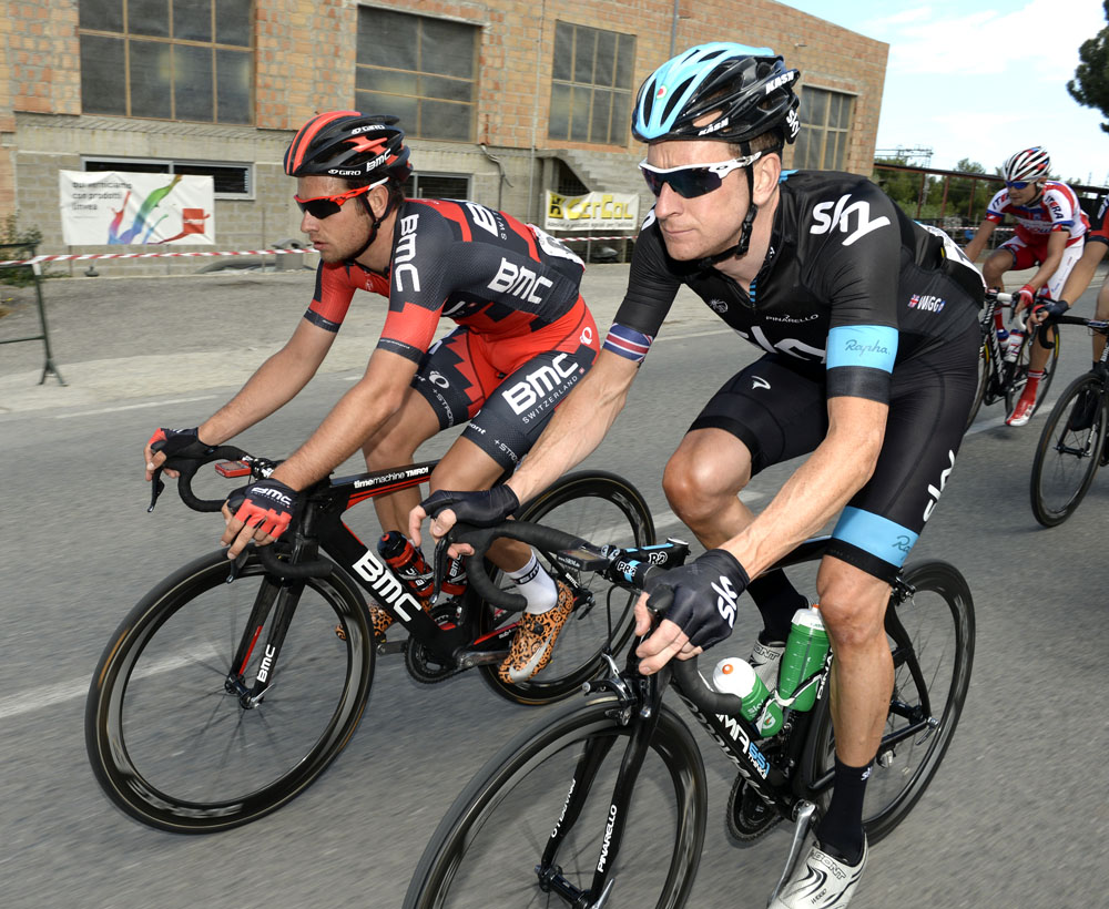 Adam Blythe and Bradley Wiggins, Giro d'Italia 2013, stage five