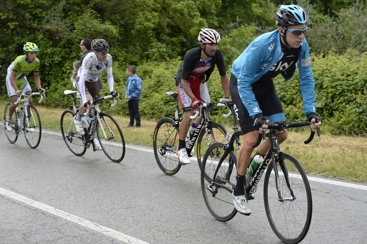 Bradley Wiggins chases back, Giro d'Italia 2013, stage nine