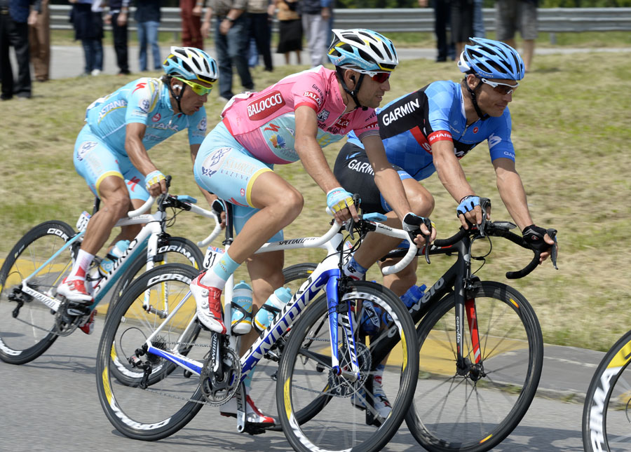 Vincenzo Nibali and Robbie Hunter, Giro d'Italia 2013, stage 17 Vincenzo Nibali and Robbie Hunter, Giro d'Italia 2013, stage 17