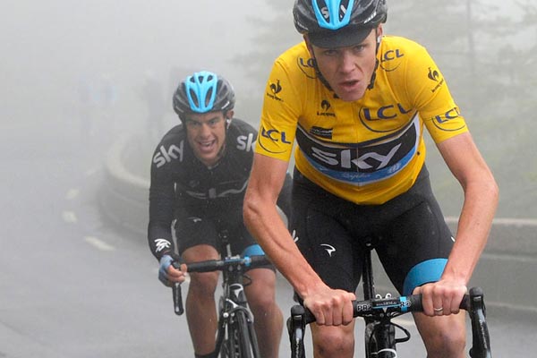 Photo: Richie Porte with Chris Froome (front) in the Dauphin. 