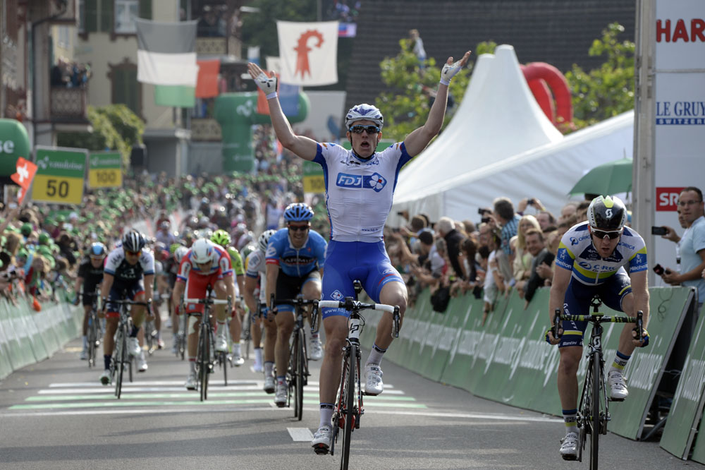 Arnaud Demare wins, Tour de Suisse 2013, stage four Arnaud Demare wins, Tour de Suisse 2013, stage four