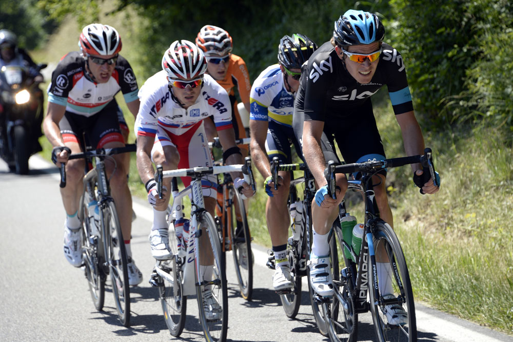 Luke Rowe escapes, Tour de Suisse 2013, stage six Luke Rowe escapes, Tour de Suisse 2013, stage six