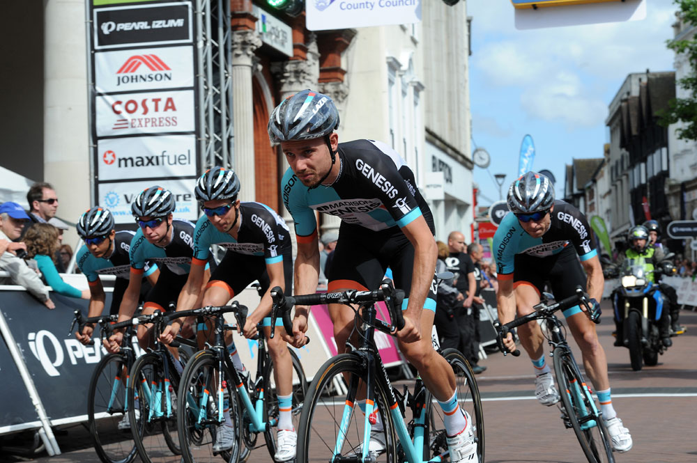 tourseries13-finale-Madison-TTT-3.jpg Madison-Genesis in team time trial, Tour Series 2013, round 11, Ipswich (finale)