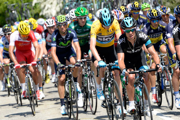 Richie Porte and Chris Froome, Criterium du Dauphine 2013 Richie Porte and Chris Froome, Criterium du Dauphine 2013