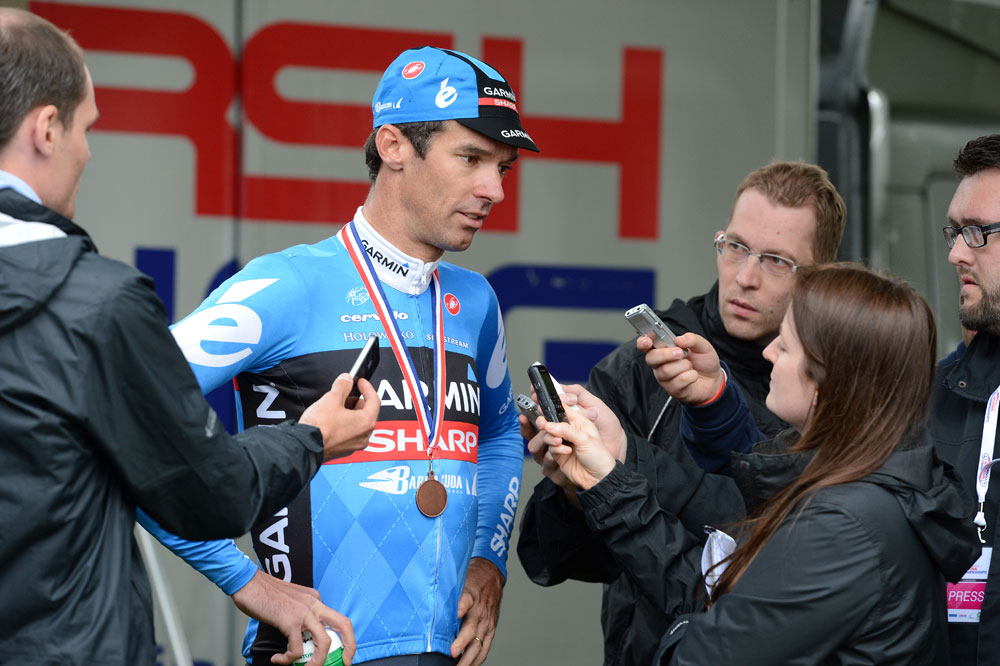 David Millar interviewed, British road race national championships 2013 David Millar interviewed, British road race national championships 2013
