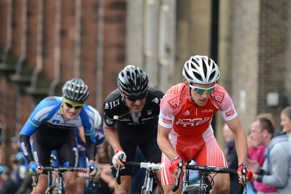 Simon Yates in second group, British road race national championships 2013 Simon Yates in second group, British road race national championships 2013