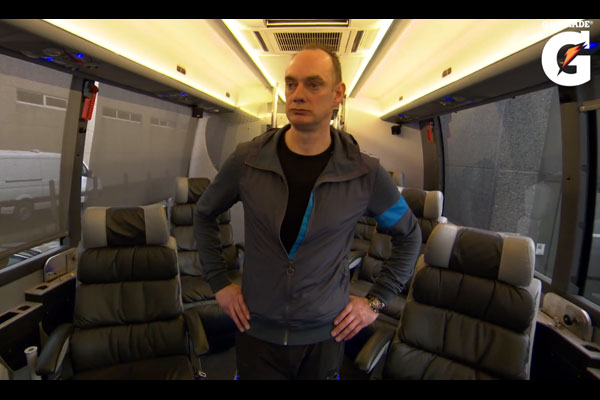 Team Sky bus tour Team Sky bus tour