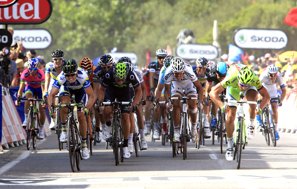 Simon Gerrans and Peter Sagan, Tour de France 2013, stage three Simon Gerrans and Peter Sagan, Tour de France 2013, stage three
