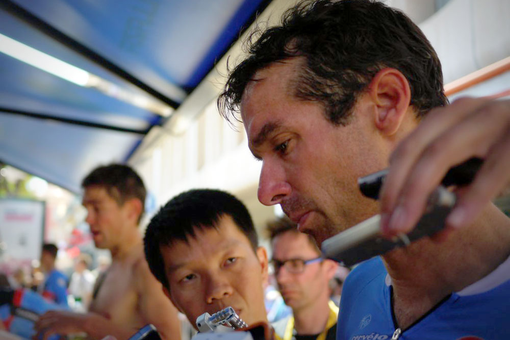 David Millar after stage four TTT, Tour de France 2013 David Millar after stage four TTT, Tour de France 2013