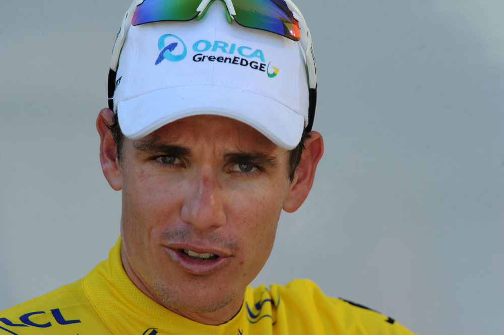 Daryl Impey, race leader, Tour de France 2013, stage six Daryl Impey, race leader, Tour de France 2013, stage six