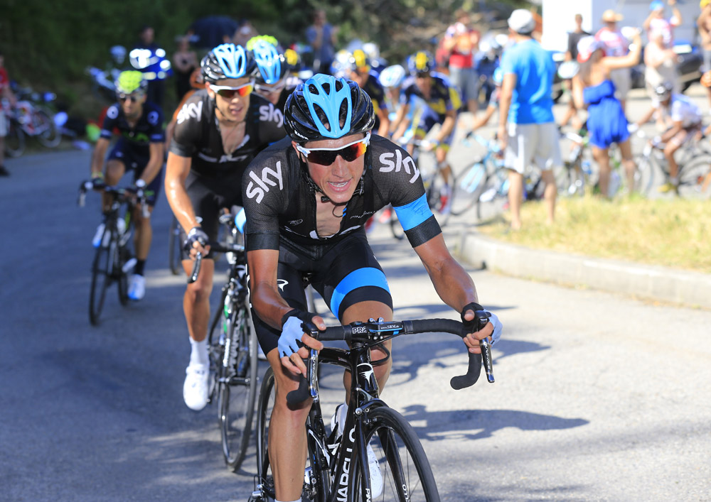 Peter Kennaugh chases, Tour de France 2013, stage eight Peter Kennaugh chases, Tour de France 2013, stage eight
