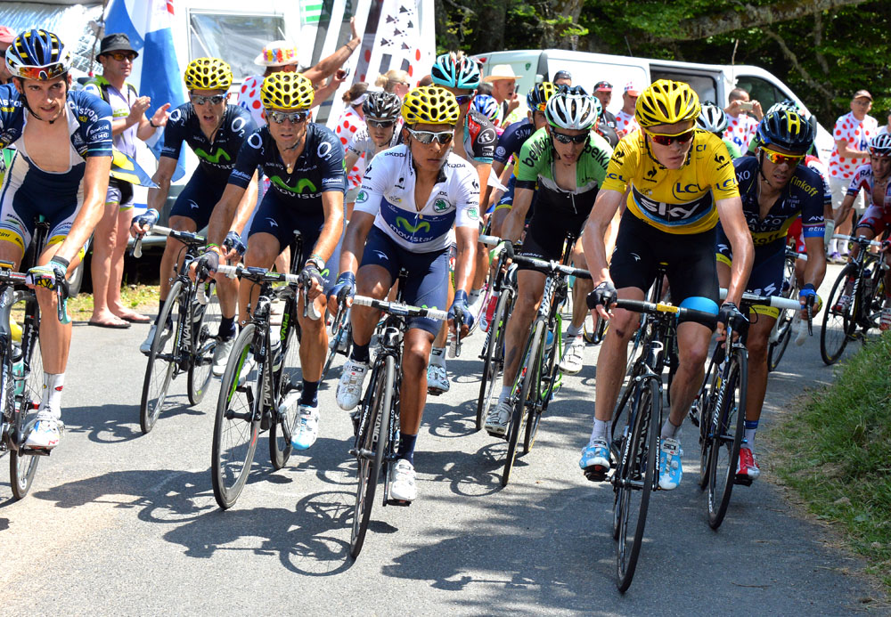 Chris Froome and Nairo Quintana, Tour de France 2013, stage nine Chris Froome and Nairo Quintana, Tour de France 2013, stage nine