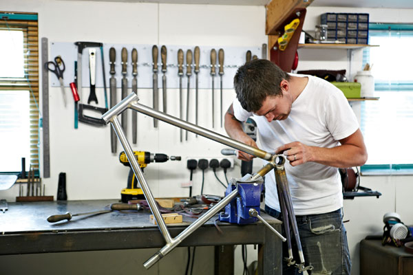 Photo: Ricky Feather hand built custom frames. 