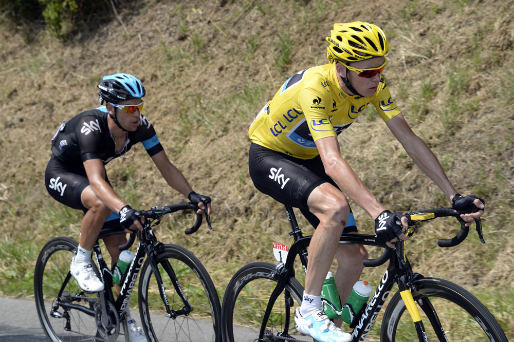 Chris Froome and Richie Porte, Tour de France 2013, stage 14 Chris Froome and Richie Porte, Tour de France 2013, stage 14